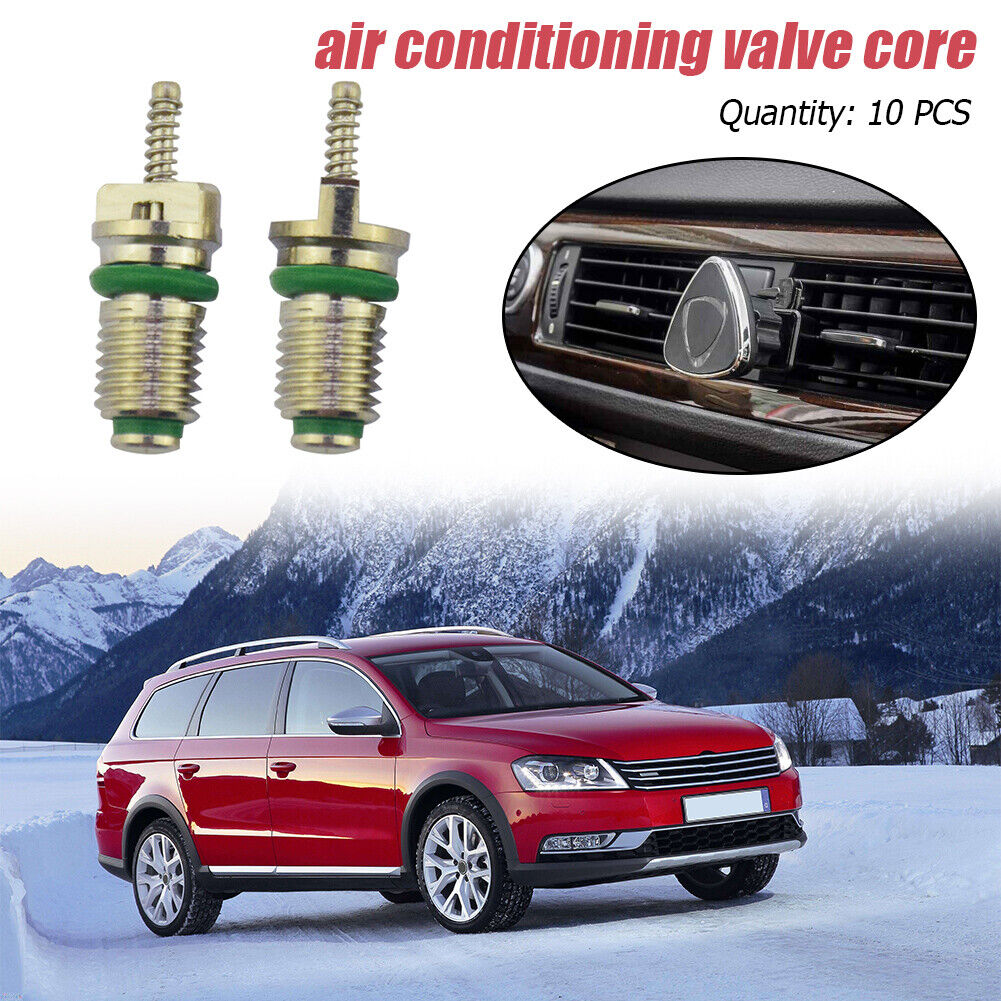 10pcs R134a Car A/C Valve Cores Auto Air Conditioning Valve Cores Green