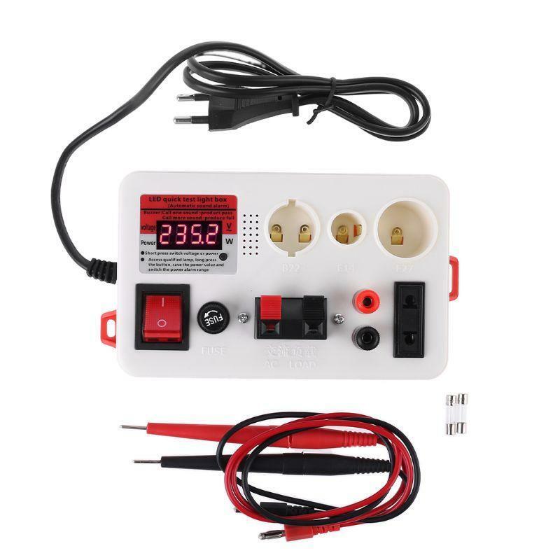 Compact Checkerboard Screen Display LED Quick Test Light Box Voltage Power Test