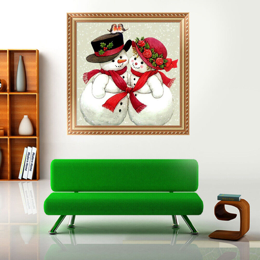 5D Diamond Painting Christmas Snowman Embroidery Cross Stitch Home Decor