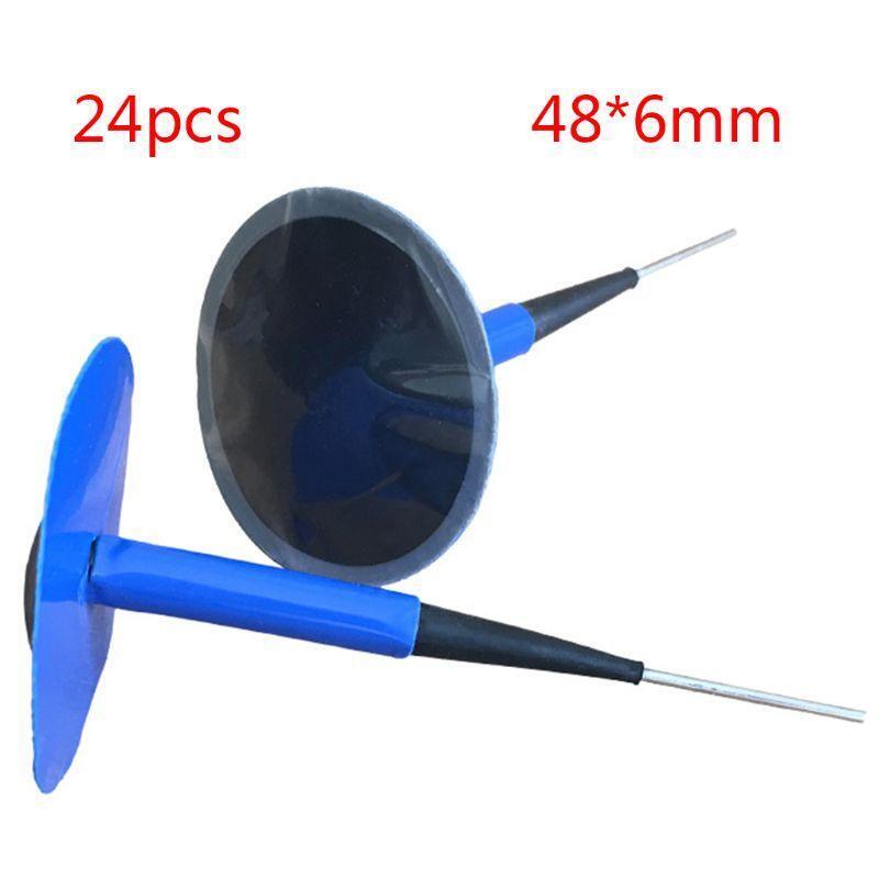 24x Tubeless Tyre Puncture Repair Kit Wired Mushroom Plug Patch Tire Repair Tool