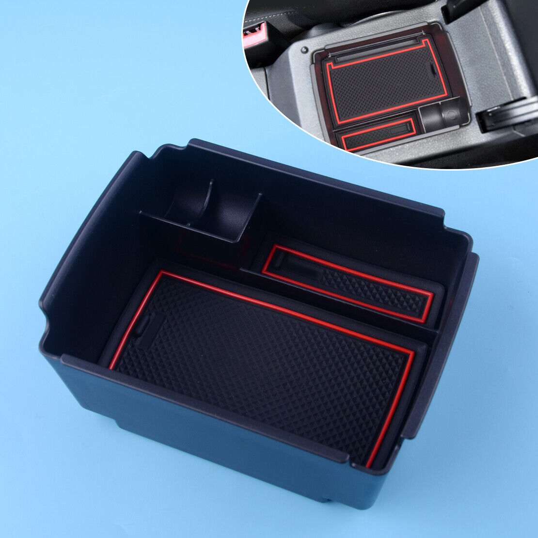 Center Console Armrest Storage Box Pallet Tray Holder Fit For VW Golf 7 MK7 Li