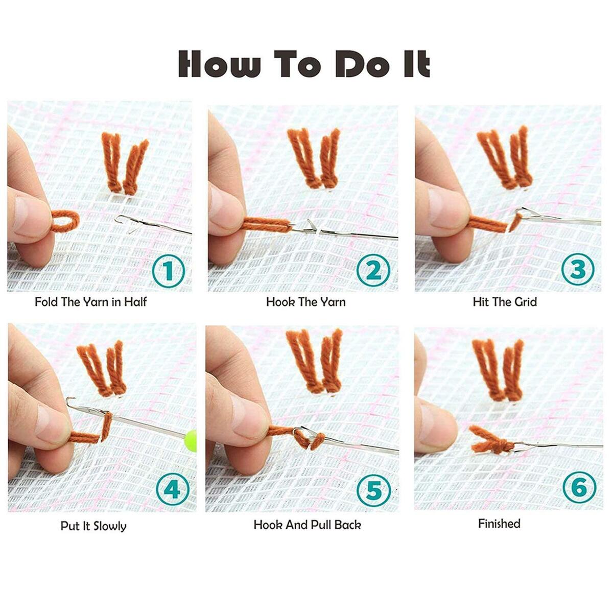 Christmas  Rug Kit with  Tools Mat Rug Making Kit 20x14in