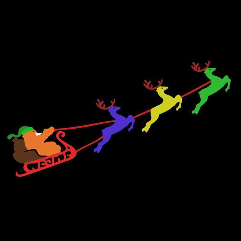 Merry Christmas Metal Cutting Die Deer Sleigh Die Cuts Embossing Mould Template