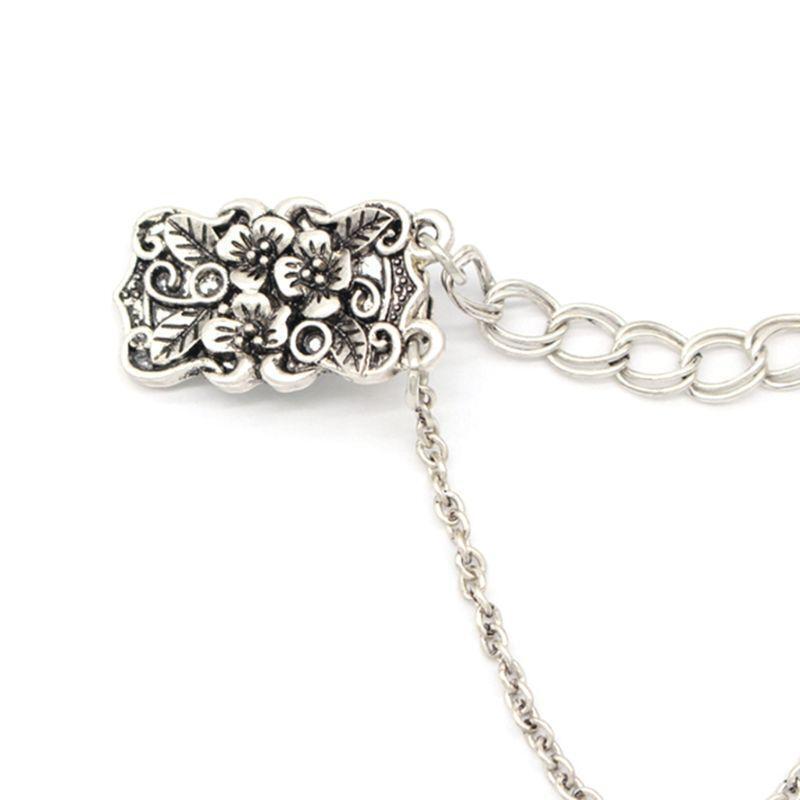 Exquisite Metal Buckle Pendant Chain Scarf Clip Fashion Sweater Chain Jewelry