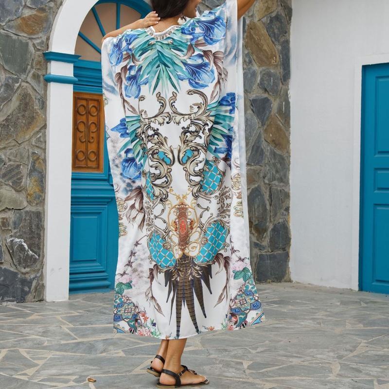 Novelty Pattern Women Sun-proof Dress for Summer Beach Bikini Anti-UV Cover