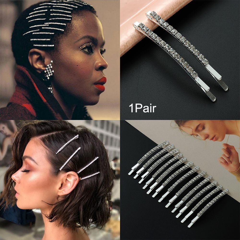 Hair Jewelry Rhinestones Hairpins Hair Clips Metal Barrette Crystal Hairgrip