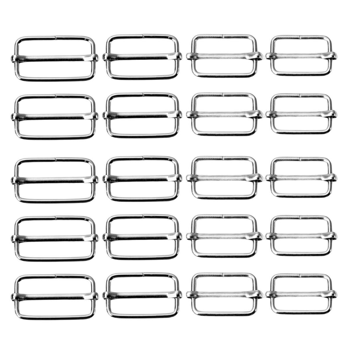 20 Pieces Slide Buckle Adjustable  Roller Pin Buckles for Purse Making