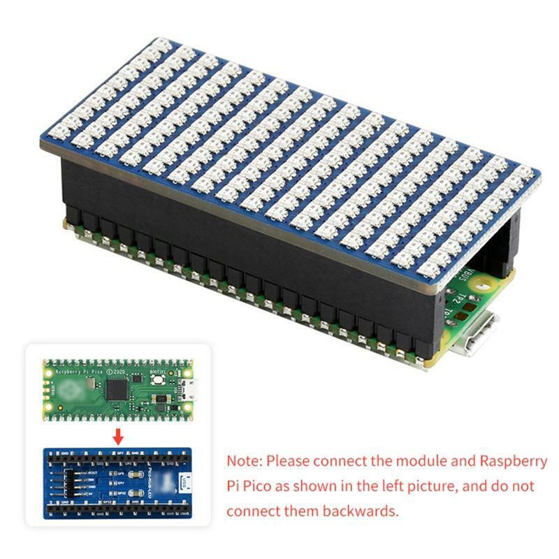 Full-Color RGB LED matrix Panel Module Breakout HAT for RPI Raspberry Pi Pico