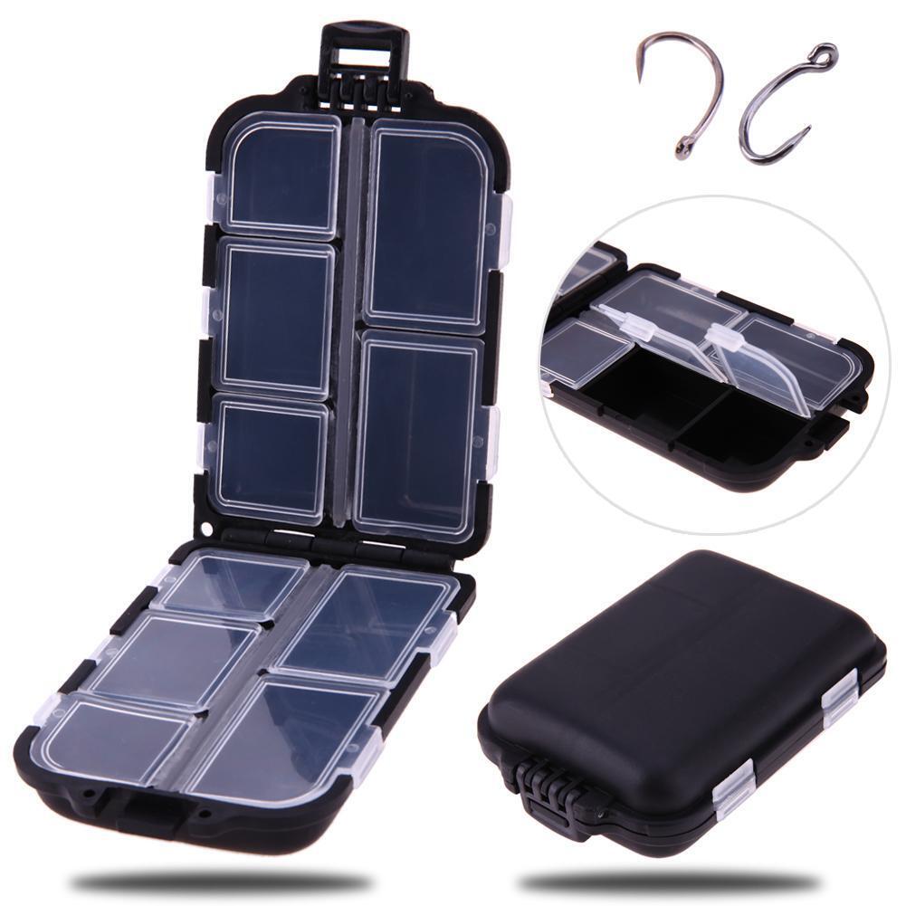 10 Compartments Fishing Tackle Box Lure Hook Rig Bait Plastic Storage Case