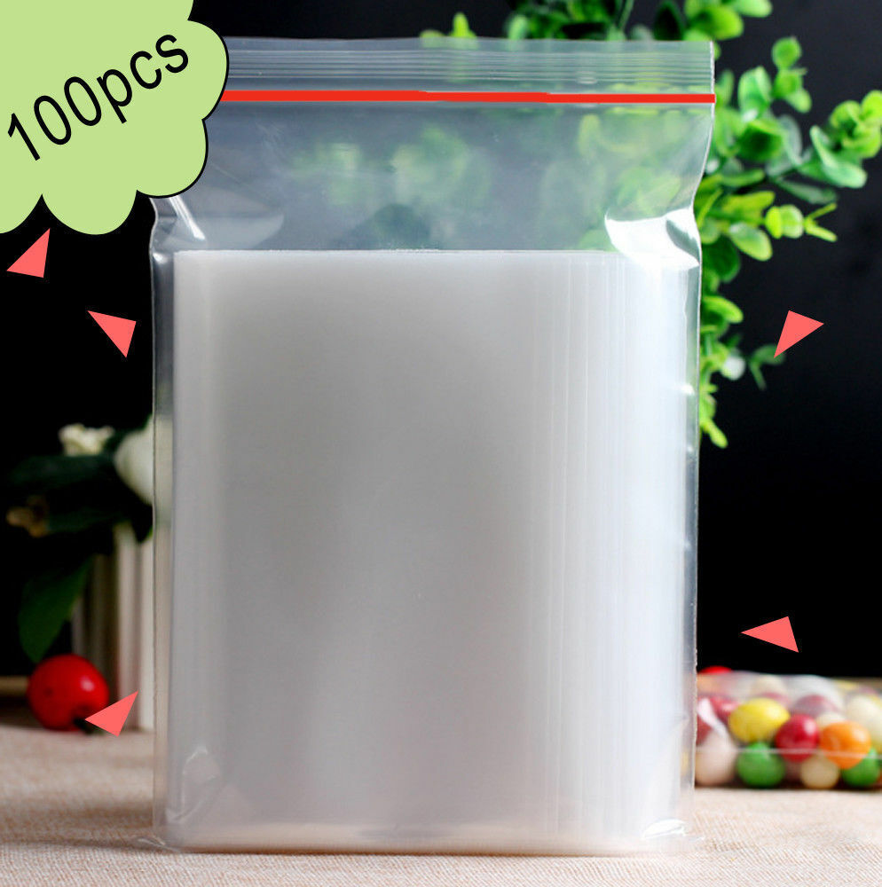 100 PCS 4 x 6cm Plastic Clear Zip Zipper Reclosable Storage Bags zhanb