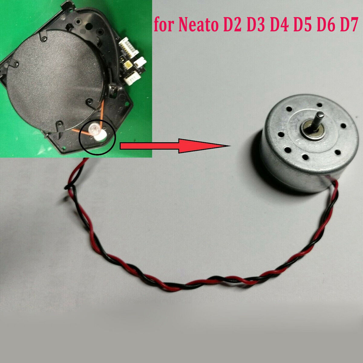 LIDAR Motor Cable Wire for Neato D2 D3 D4 D5 D6 D7 Vacuum Cleaner Fix Error 3000