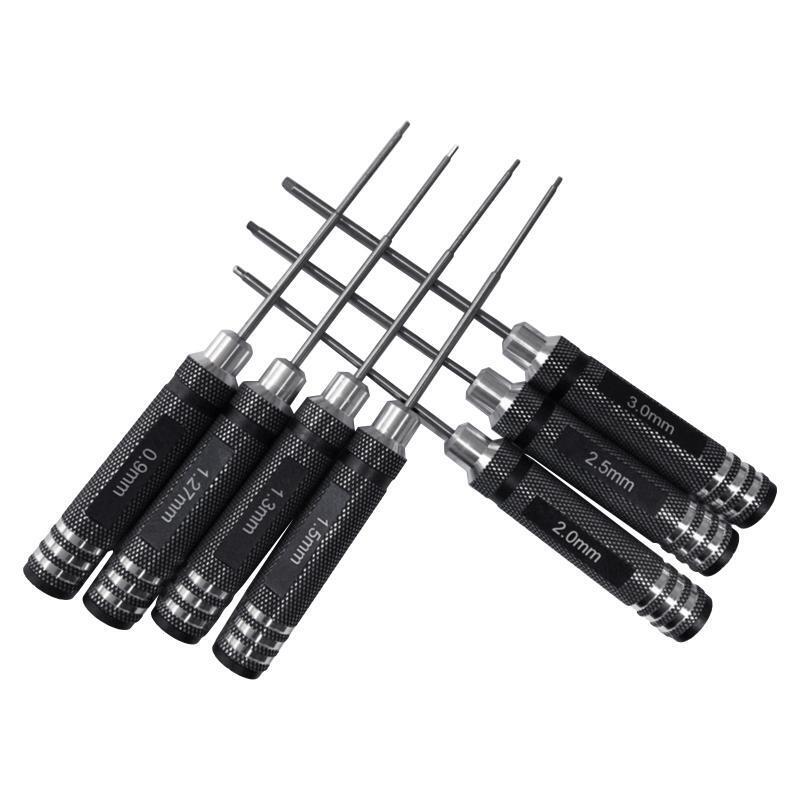 7 Pieces Mini Screwdriver with Precision Handle 0.9mm-3.0mm Hex Screwdriver Tool