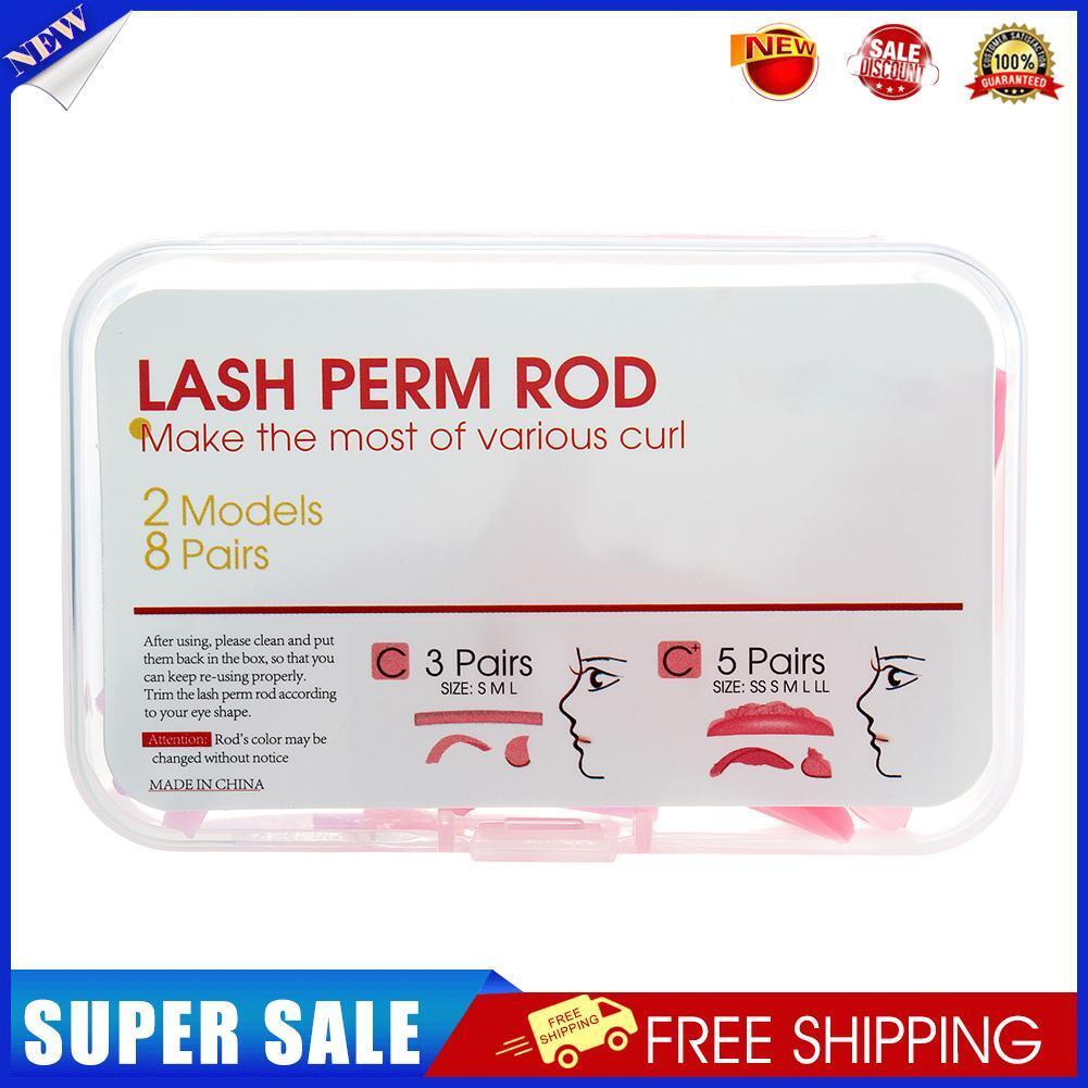 8 Pairs Silicone Rose Pattern Eyelash Perm Pad Colorful Lash Lifting Curler