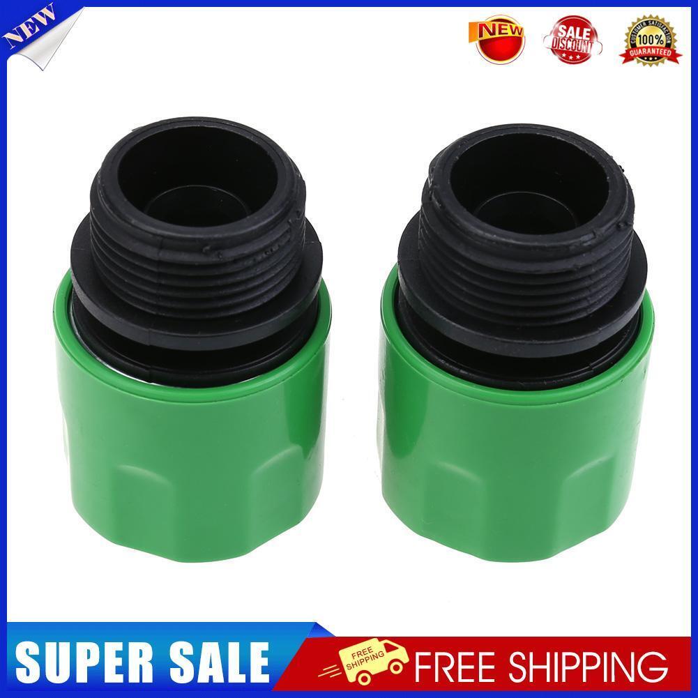 2pcs Hose Connector From Quick Connector To 3/4'' Thread Connector Garden