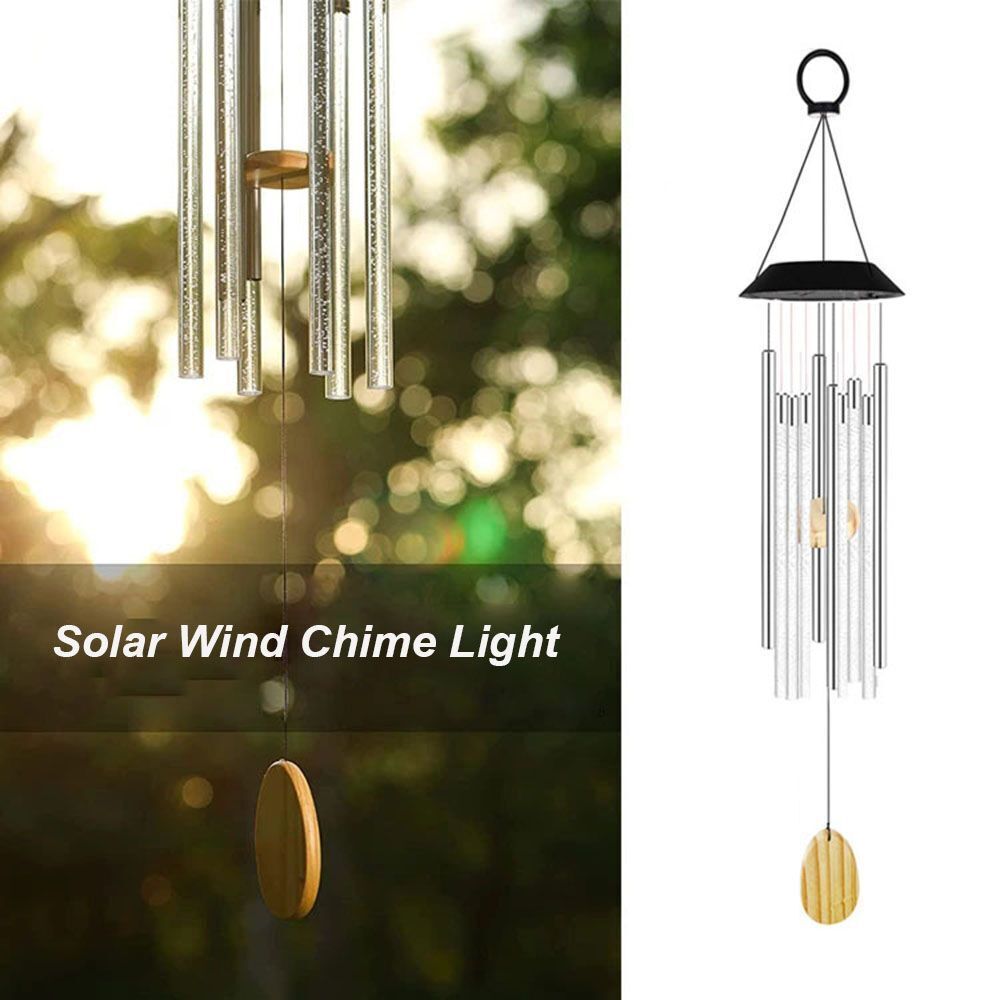 Decoration Garden Chandelier Rotating Solar Wind Chime Light Colorful Gradient