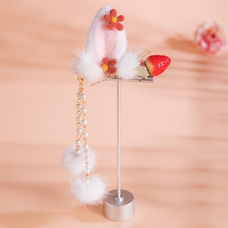 Hanfu Tassel Strawberry Hair Clip Headwear Anime Headdress Festival Hairpins