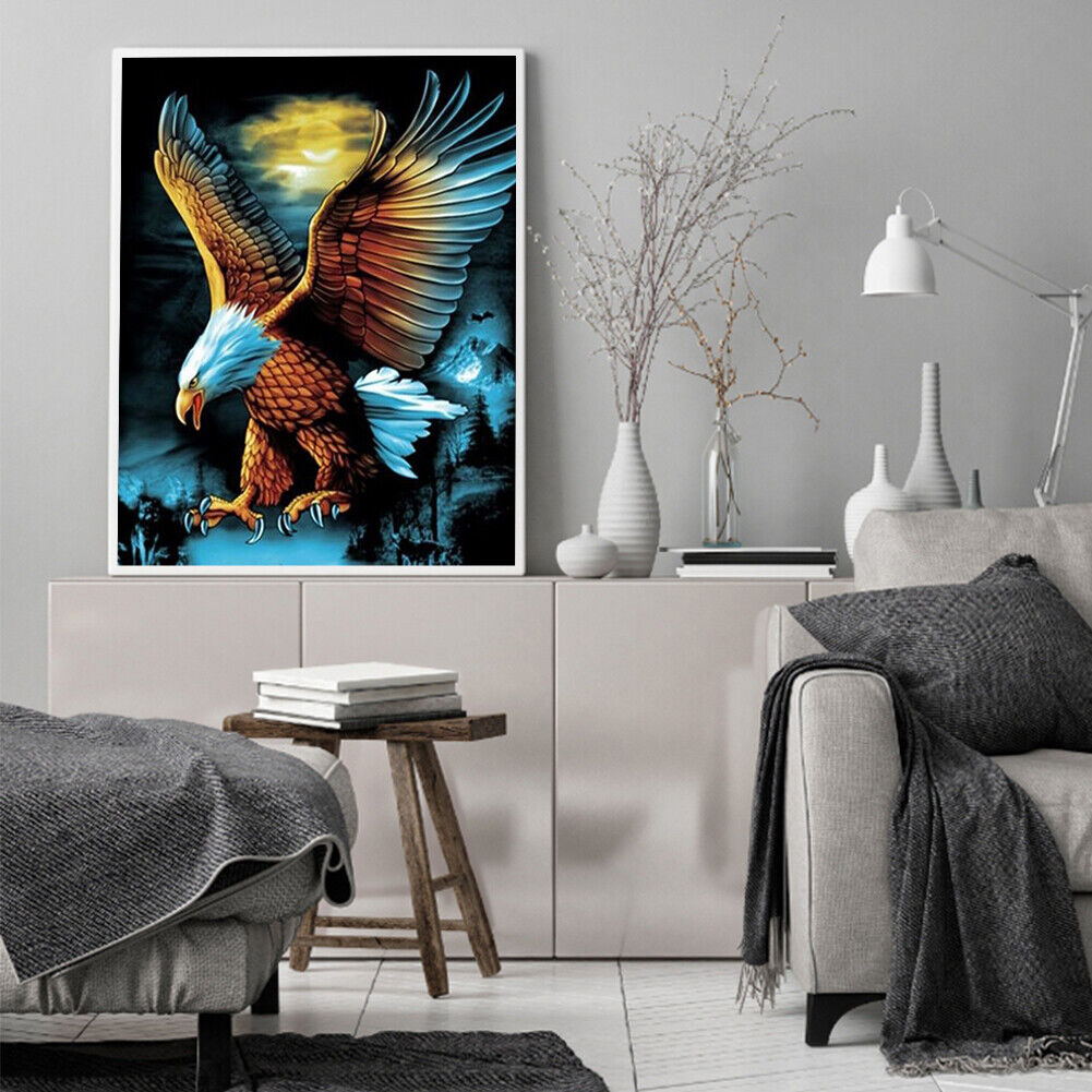 Flying Eagle Acrylic Oil Paint By Numbers Set Canvas Drawing DIY Coloring