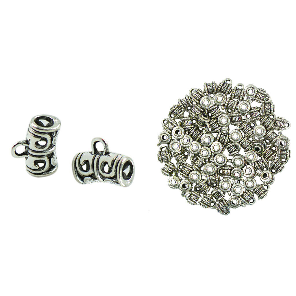 100 * Hanger Dangle Charm Pendants Spacer  with Loop Tibetan