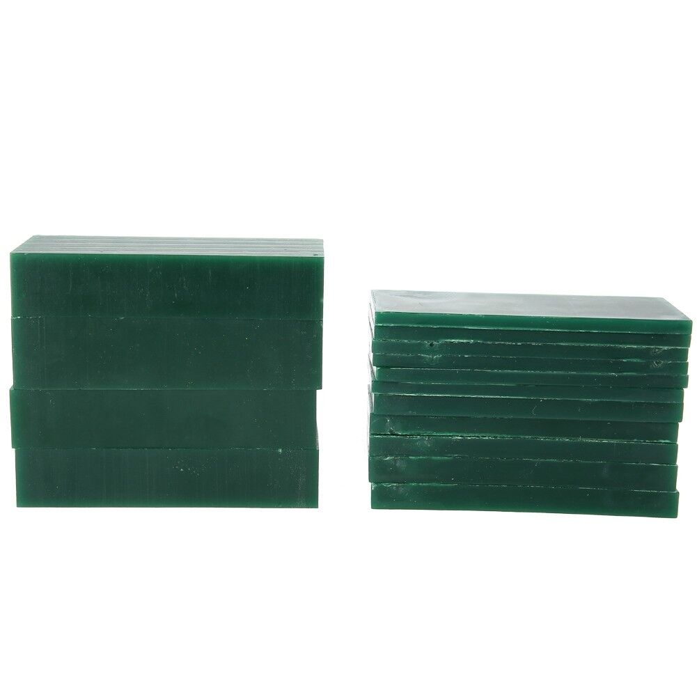 15-Piece Dark Green Jewelry Pattern Making Carving Melting Hard Wax Block