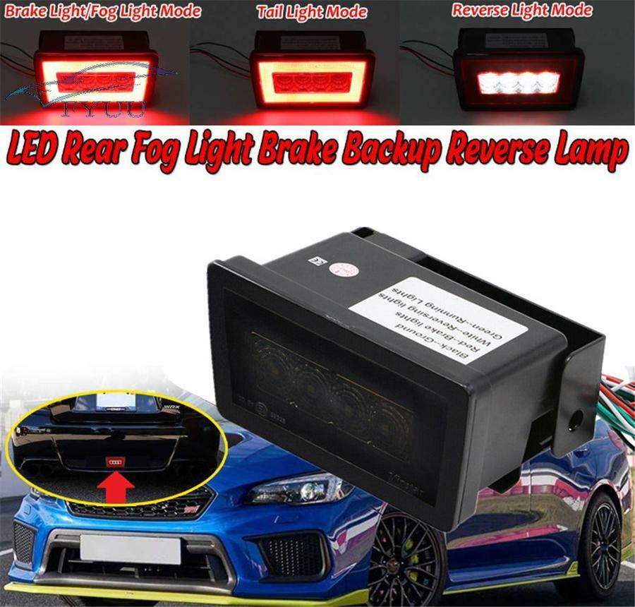1pc LED Smoke Rear Fog Lamp Brake&Backup Reverse Light For Subaru WRX STi 2011+