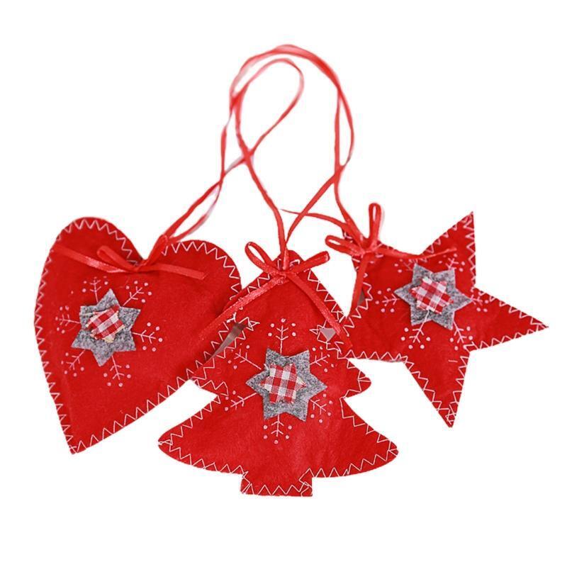 Christmas Tree Pendant Set of 3 Hanging Creative Crafts Supplies
