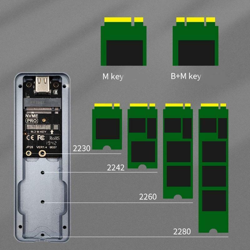 i9 GTR NVME Type-C 3.1 Mobile HDD Box 10Gbps Aluminium M.2 USB3.1 Hard Disk Case