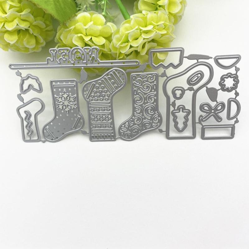 Christmas Socks Metal Cutting Dies Stencil Scrapbooking DIY Album Stamp Emboss