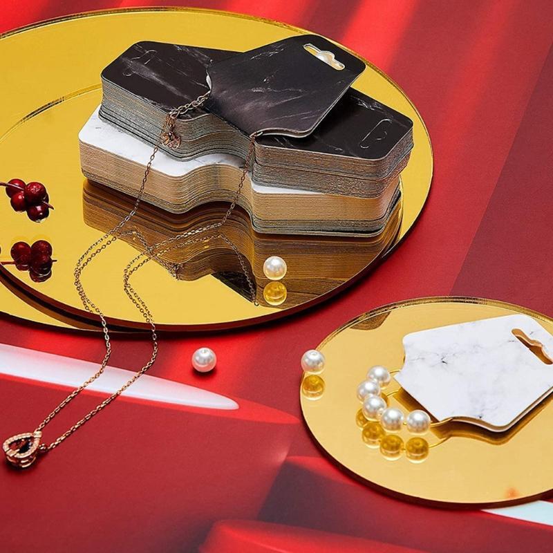 800 Pieces Marble Earring Necklace Card for Earring Display Showcases Thick