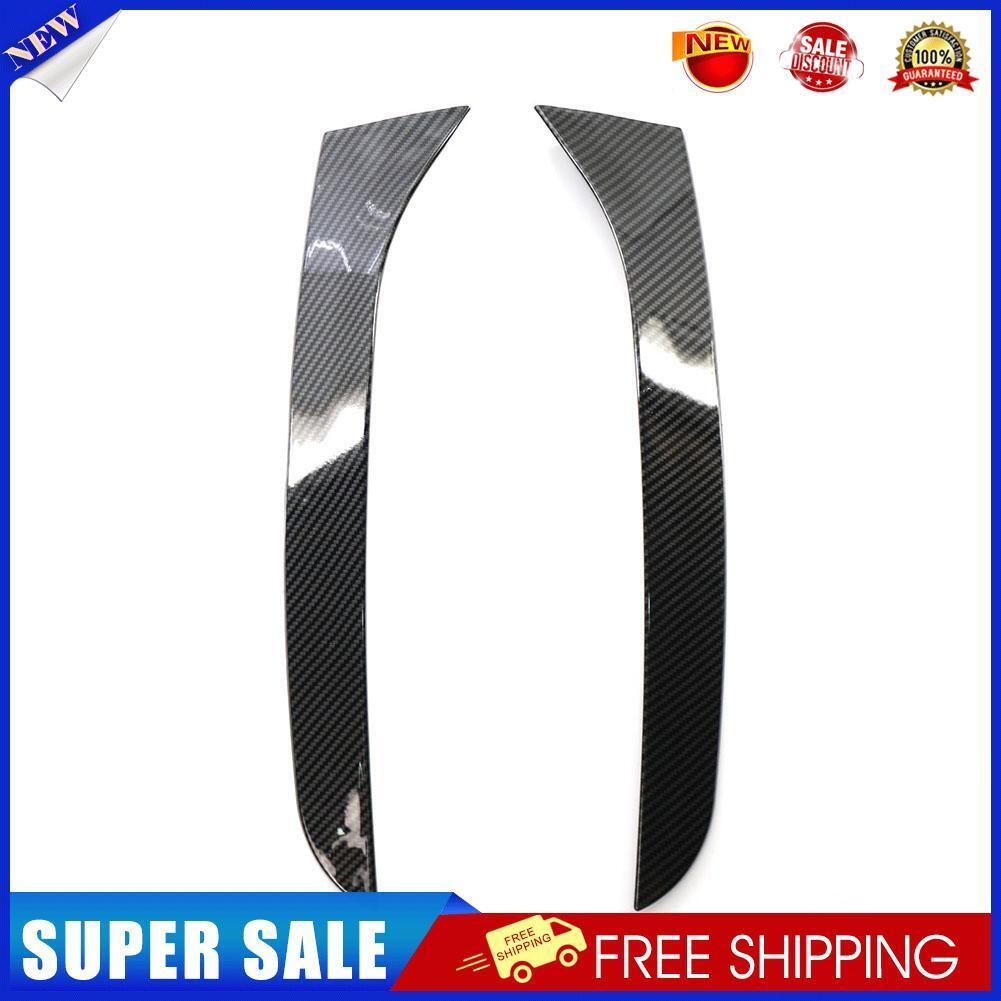 2pcs Rear Window Wing Trim Covers Carbon Patter Spoiler Canards Splitter