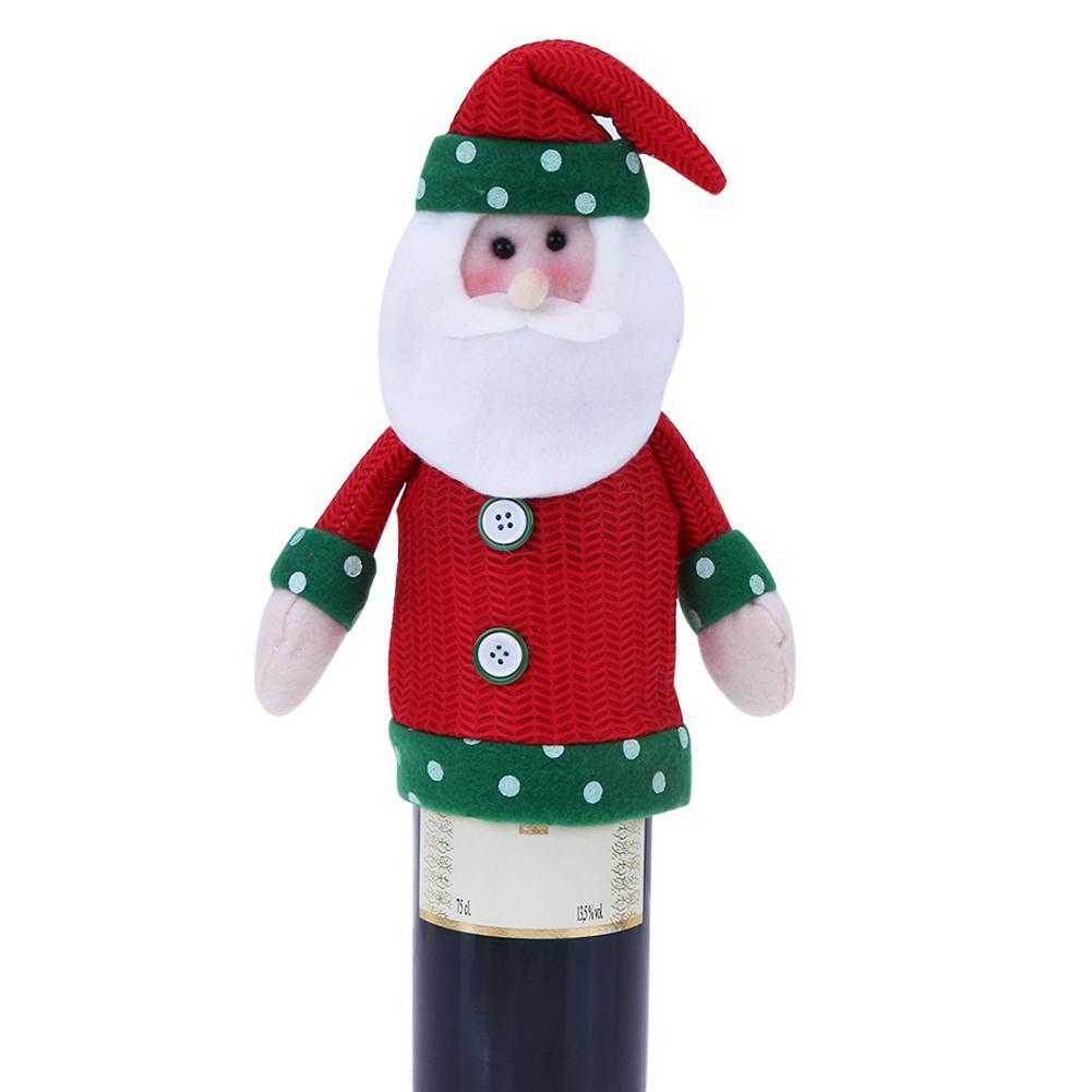 Christmas Decoration Beer Bottle Cover Knitting Wine Bottle Cover Old Man