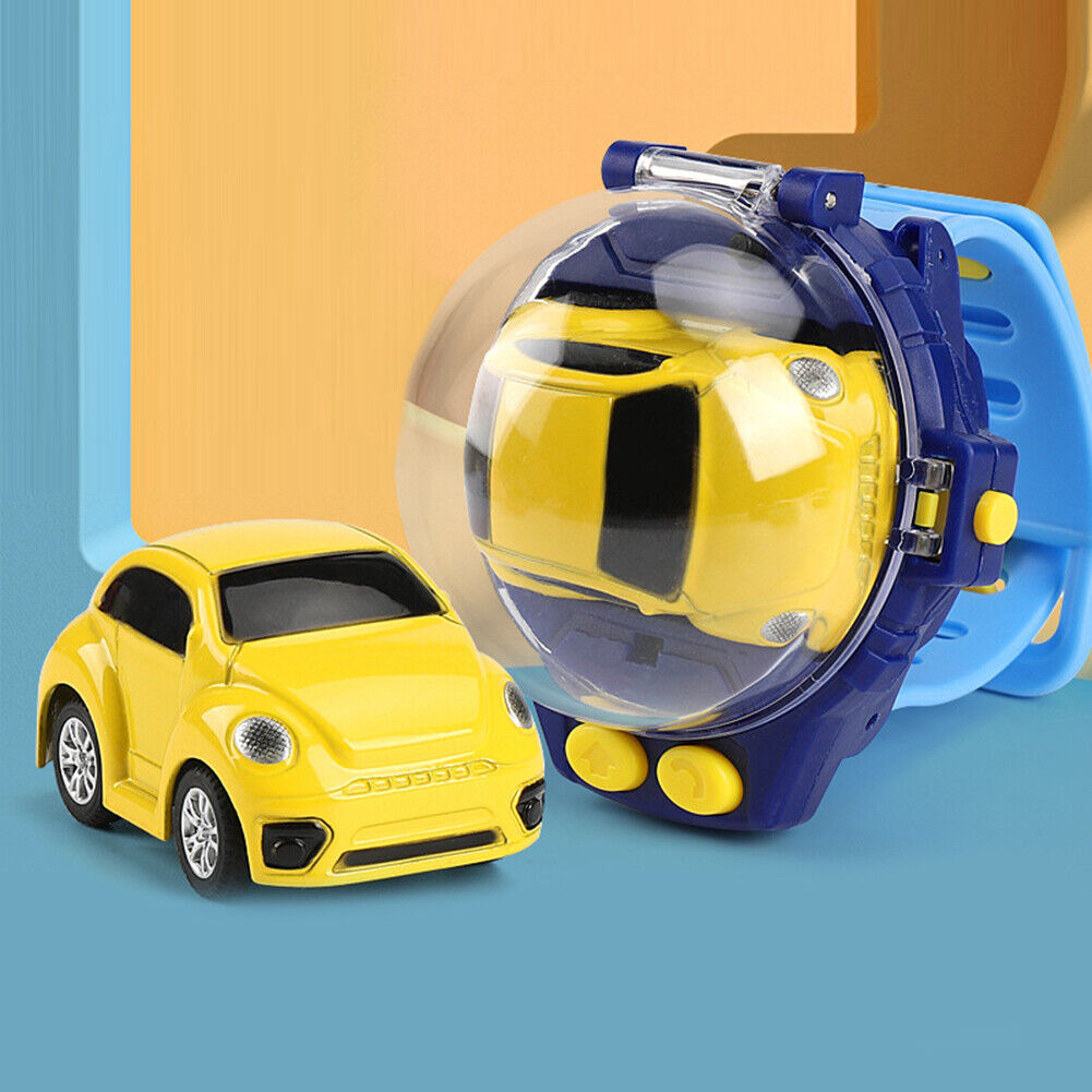 4CH 1/58 Wrist Watch Controlled 5km/h 2.4G RC Small Racing Car (Yellow 05)