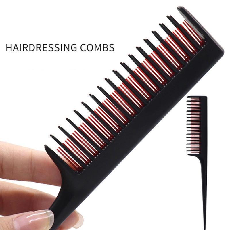 4pcs Rat Tail Comb Edge Brush Teasing Fluffy Hair Brush Styling for Women Kids
