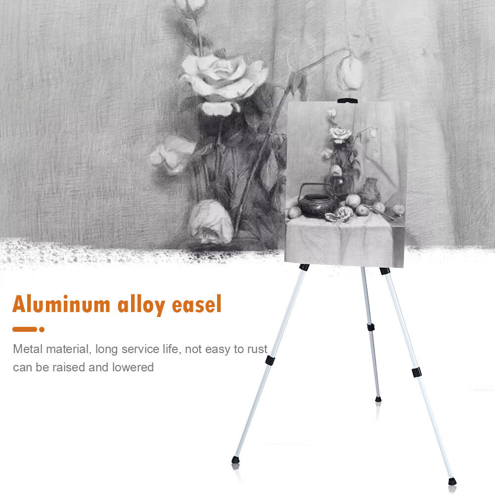 1.6m Aluminium Alloy Folding Painting Frame Adjustable Tripod Display Shelf