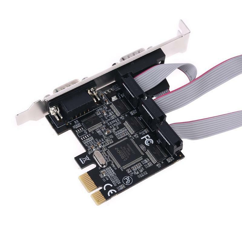 TXB071 PCI Express Add on Card 4 Ports Serial Riser Cards Multi RS232 DB9 PCIe