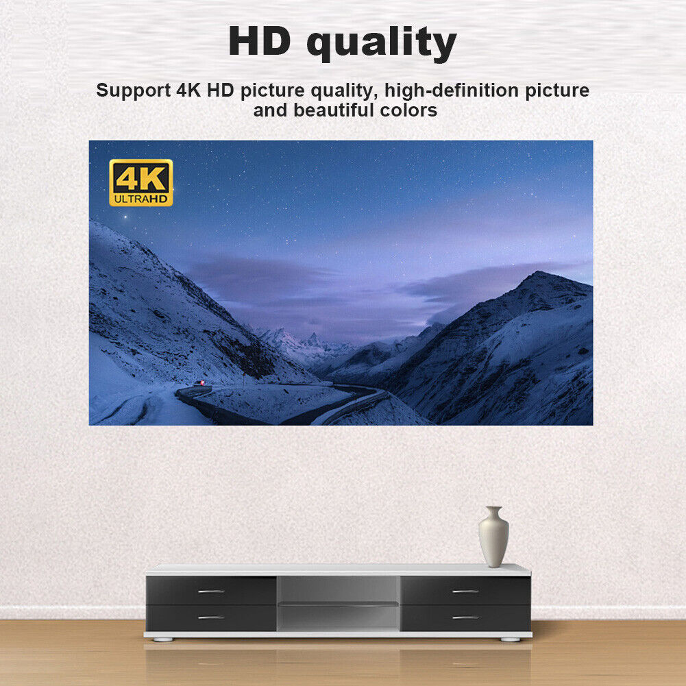 4k HD Folding Projector Cloth 16/9 Home Theater Movie Screen Curtain (60in)