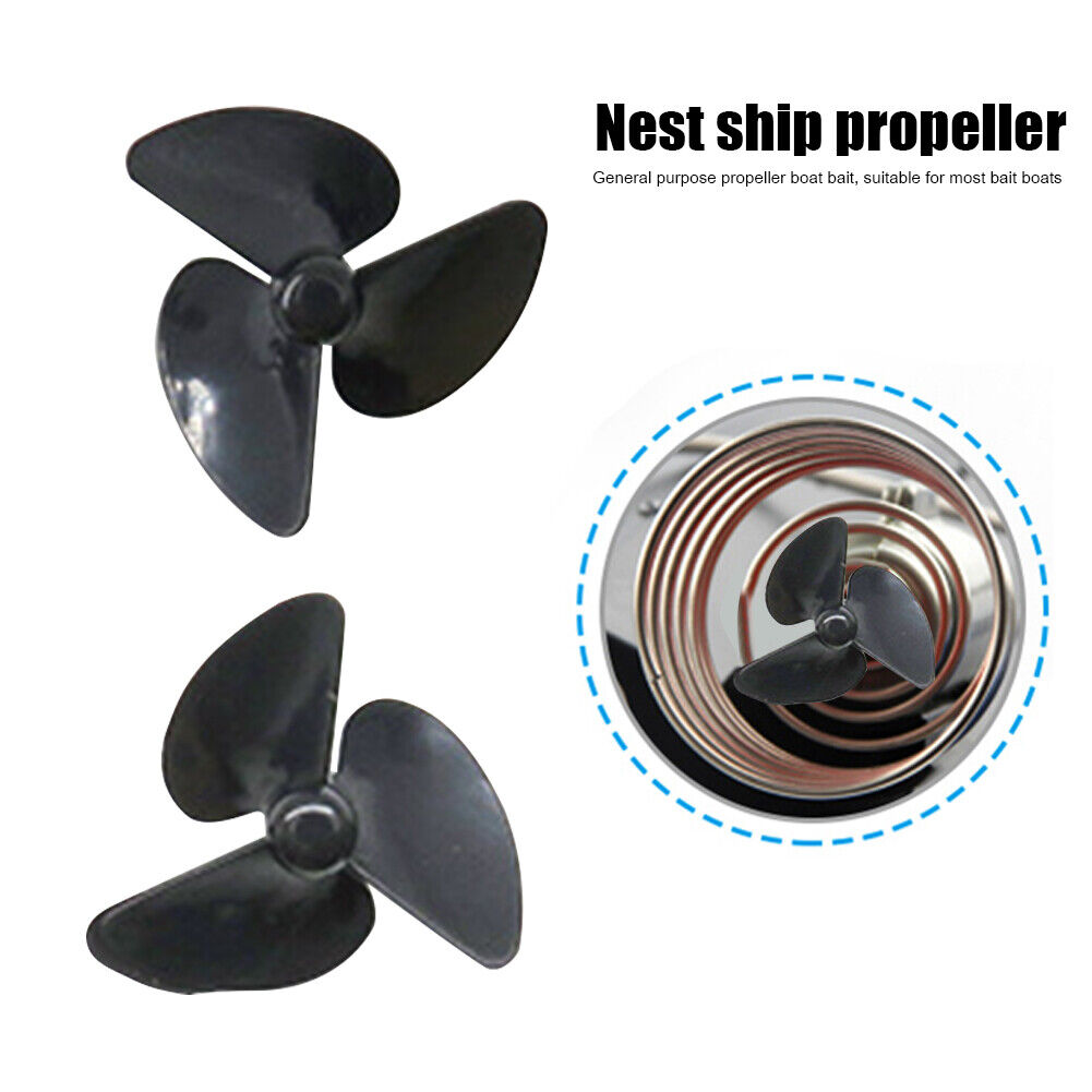 2pcs 3-Blade Nesting Bait Boat Propeller RC Boat Underwater Thruster Paddle