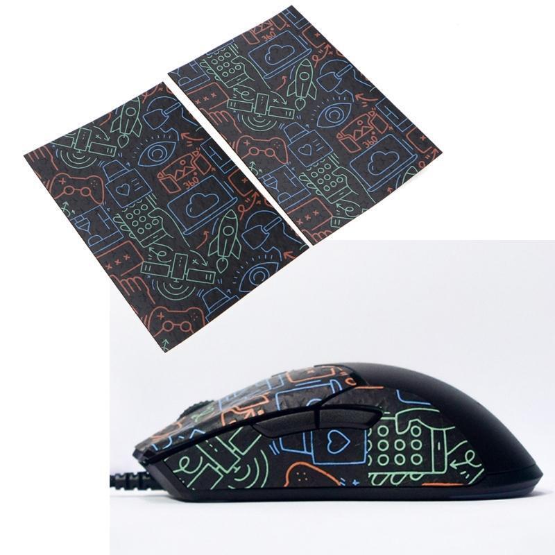 5.12x3.94" DIY Mouse Skin Anti-Slip Grip Tape Self Adhesive Sweat Resistant Pad