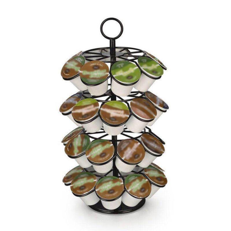 Coffee Rack Capsules Holder Rack Rotary Capsule Tower Stand for K-Cup Coffee Cap