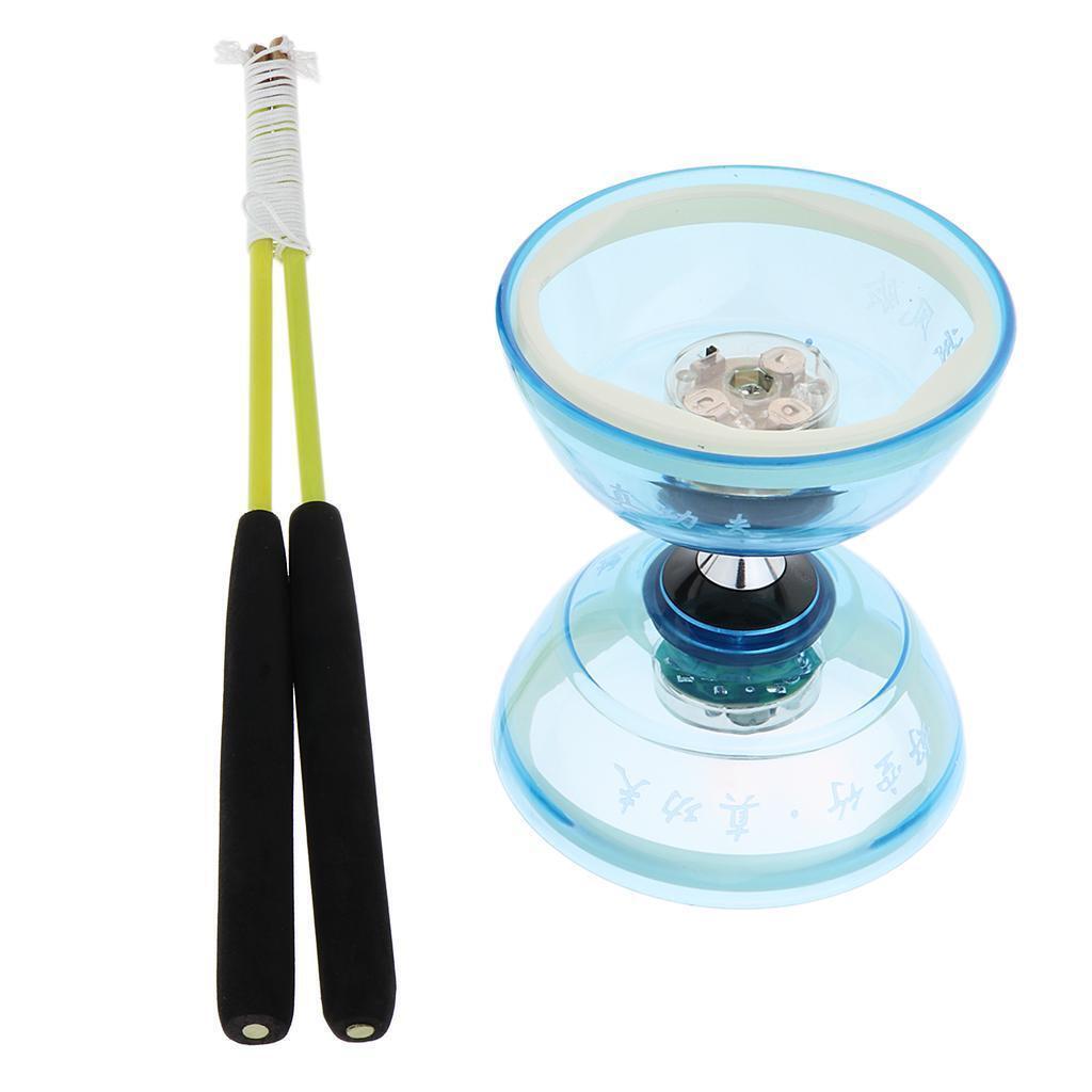 1pc Professional 3 Bearing Diabolo w/ Light Sticks  Gift 13cm