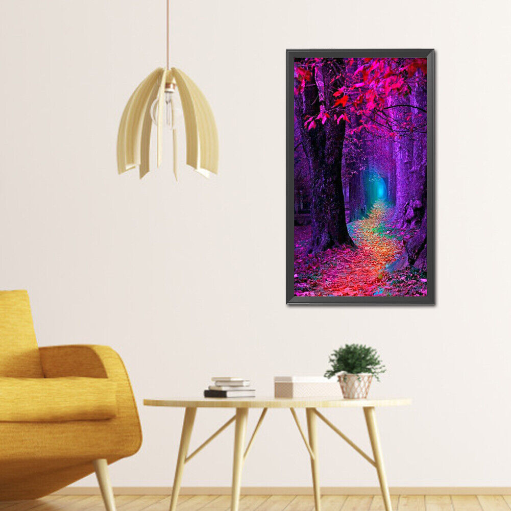 DIY Full Square Drill Diamond Painting Forest Path Mosaic Rhinestone Draw