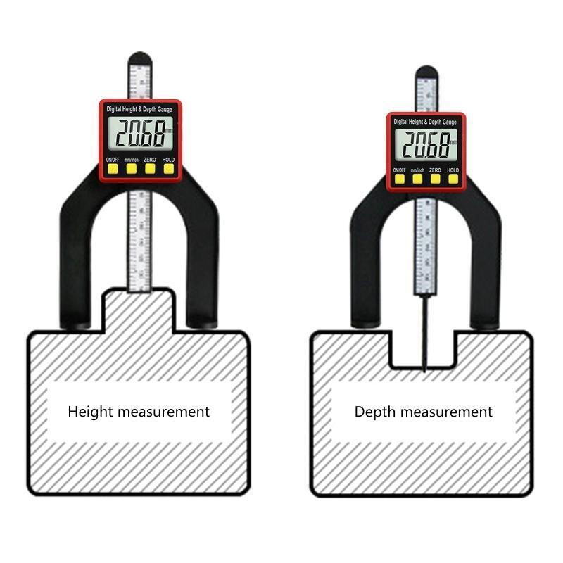 Mini Height Gauge Depth Gauge for Saw Table Thickness Gauge with Magnetic Feet