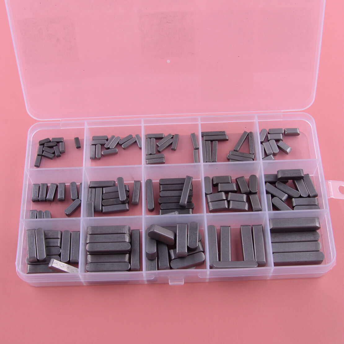 140Pcs 3 4 5 6mm Round Ended Feather Parallel Keys Drive Shaft Assortment