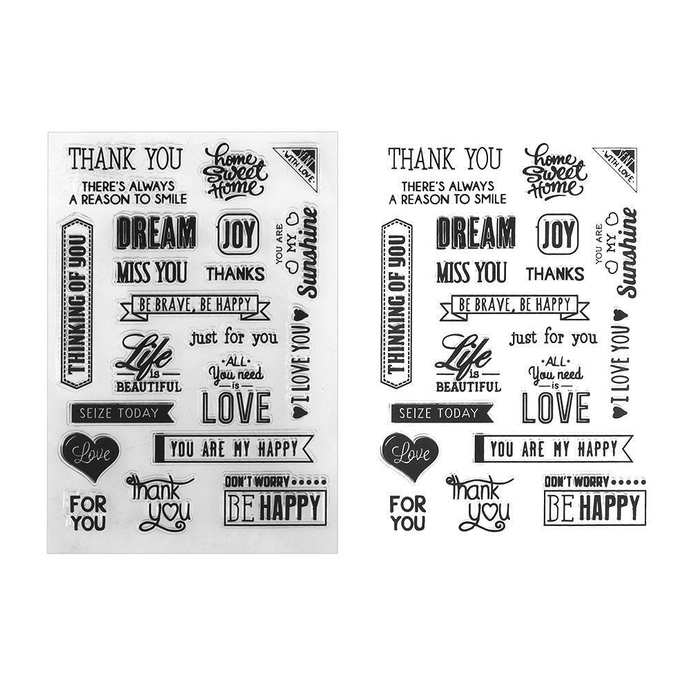 Thank You Silicone Transparent Stamp DIY Scrapbooking Decor Clear Stamp