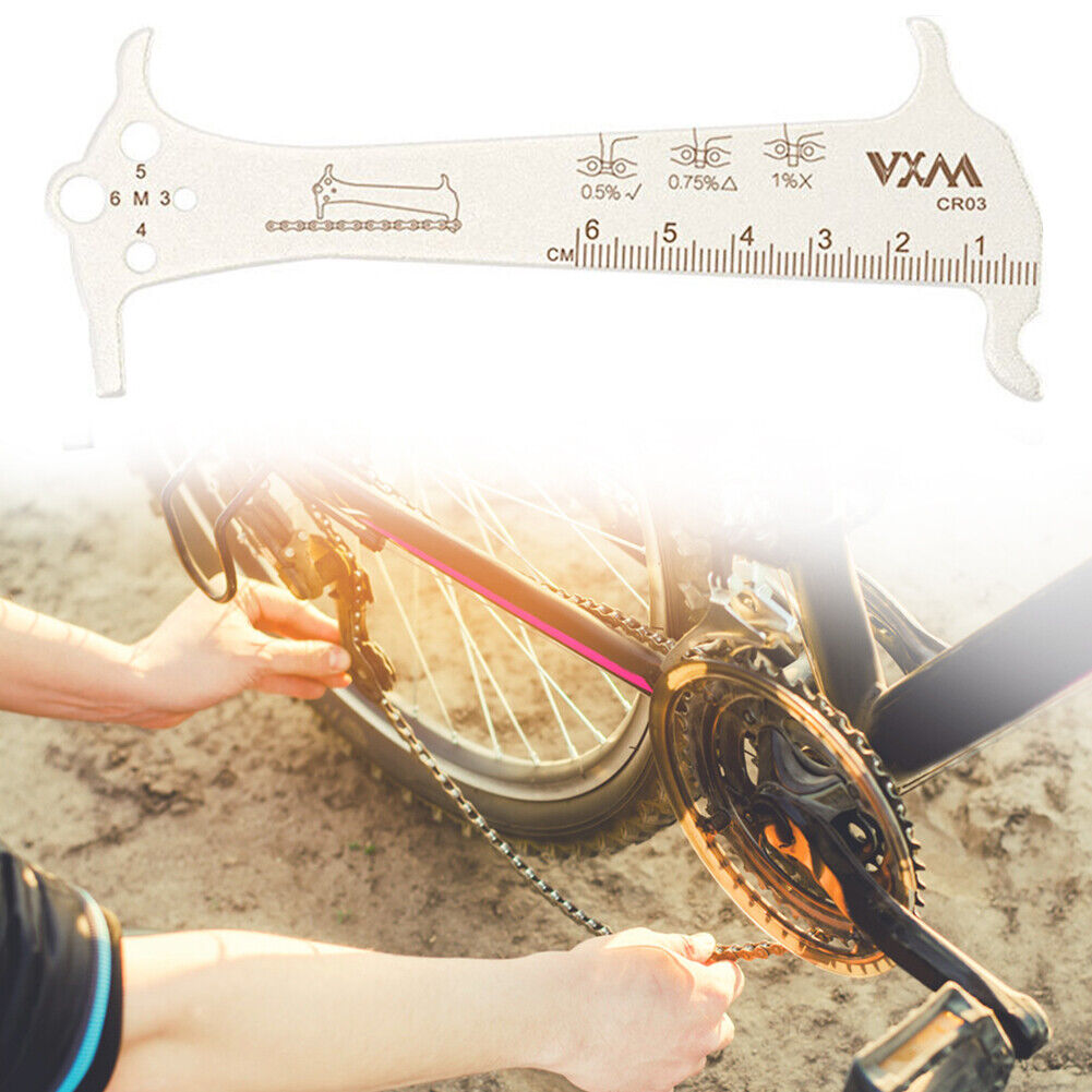 Bike Chain Wear Indicator Ruler Cycling Chains Gauge Measurement Checker