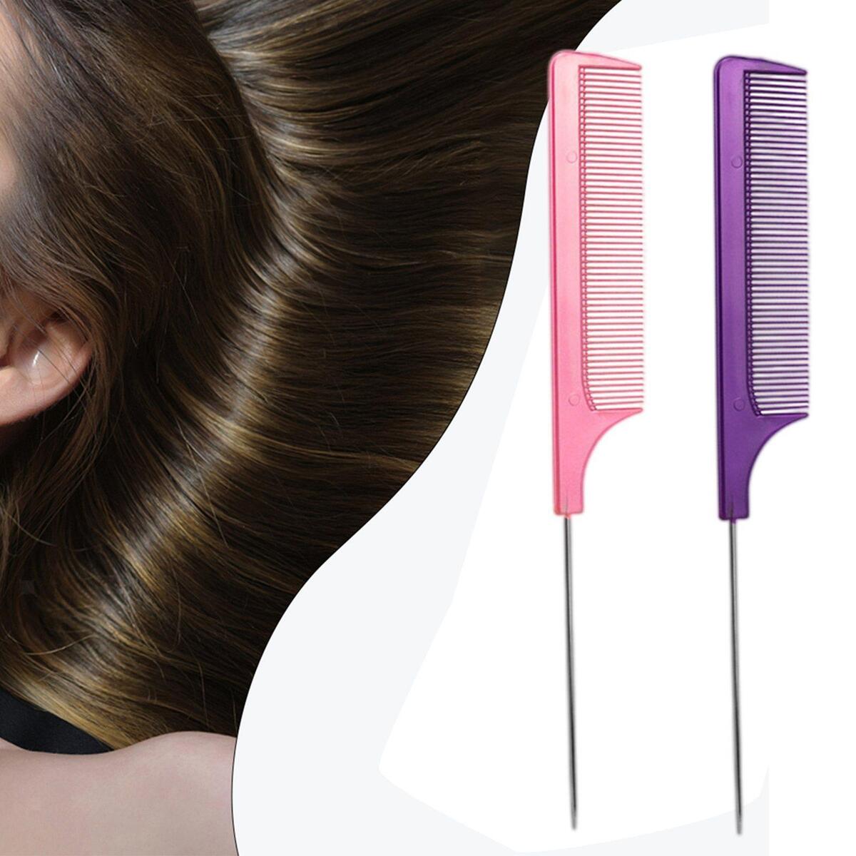 Fityle 2piece Stainless Steel Comb Combs Teasing Comb Adding  style