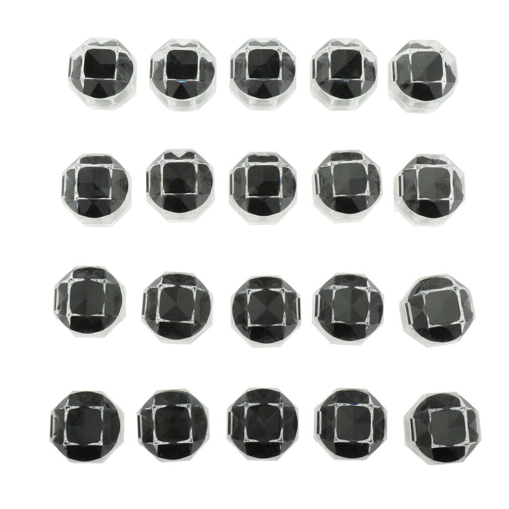 20PCS Acrylic Transparent  Small Plastic Jewelry Display Case Black