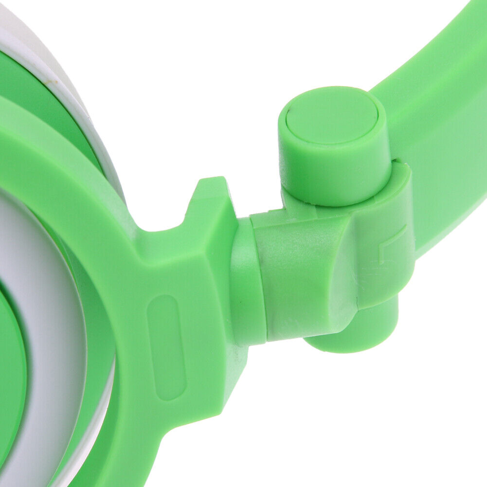 Luminous Foldable Rechargeable Headphone Cat Ear Shaped Headset (Green)-135