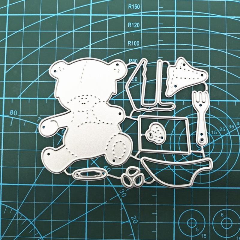 Bear Cutting Dies Metal Stencils for Photo Album Decoration Crafts Making Gift
