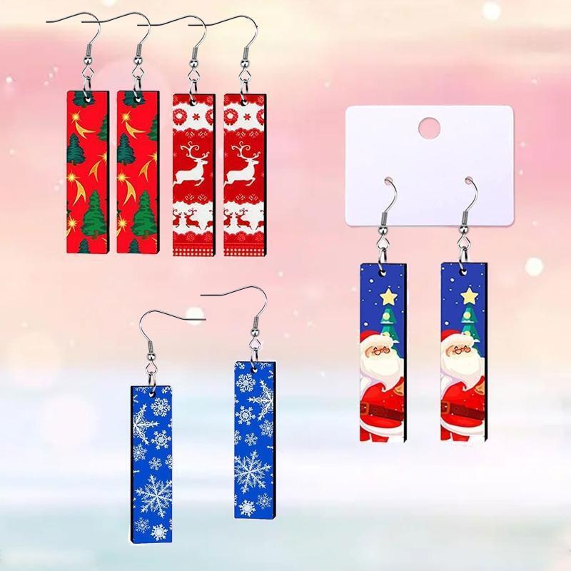Personalized 20x Rectangle Sublimation Earring Blank Heat Transfer Wire Hooks