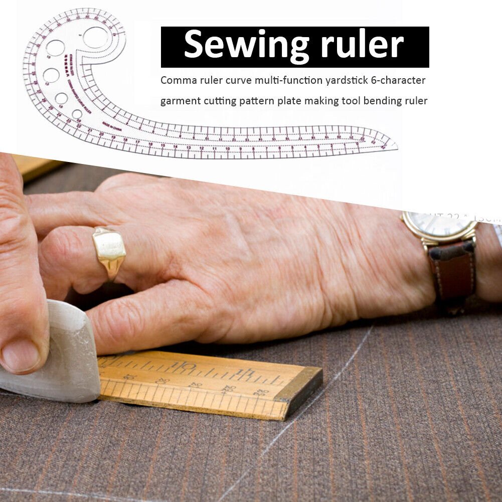 Plastic Transparent Tailor French Curve Sewing Ruler Comma Shaped Rulers